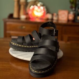 Dr. Martens Black Multi-Strap Sandals